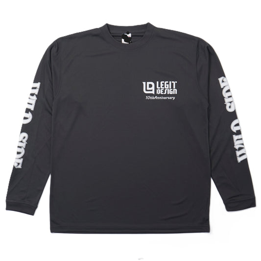 【NEW】4.7オンスドライシルキータッチロンT ガンメタ WILDSIDE 10th Anniversary