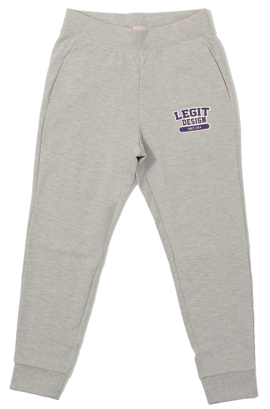 【半額!】7.7oz LDカレッジロゴドライパンツ グレーxパープル