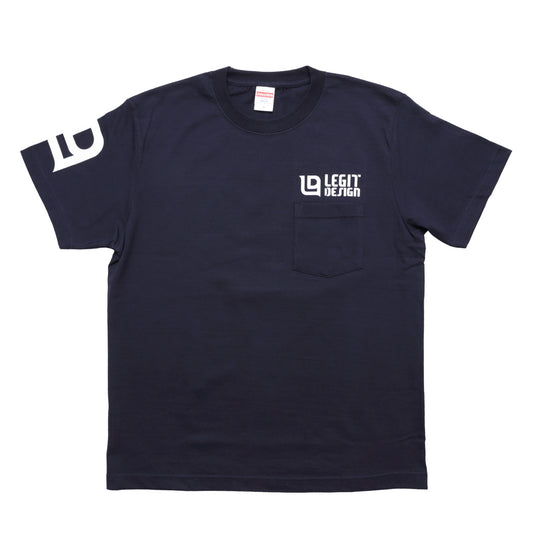 【半額!】5.6oz.コットンポケット付Tシャツ LEGIT DESIGNロゴ