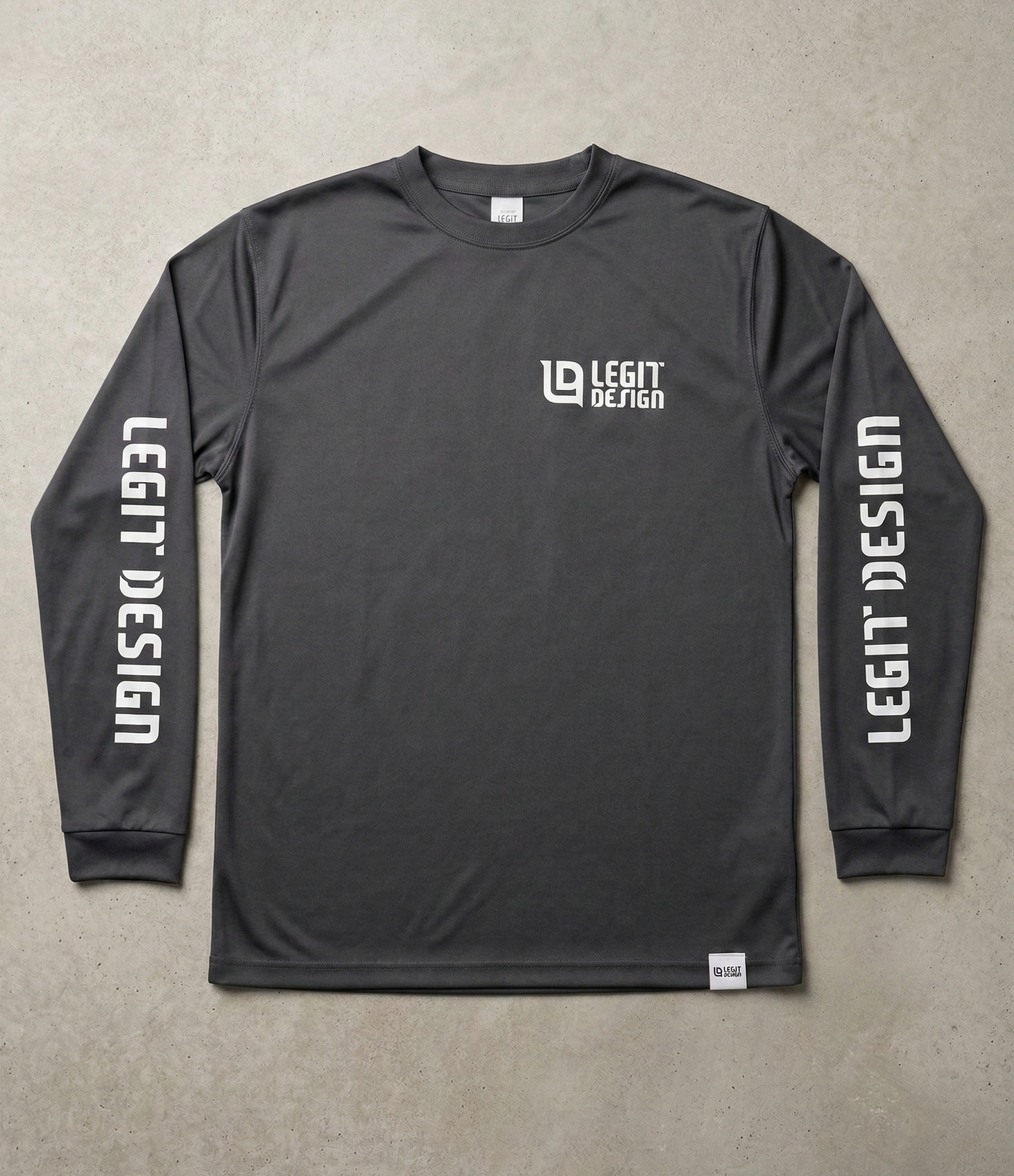 【NEW】4.7oz. ドライシルキータッチロンT　ガンメタ　レジットデザイン